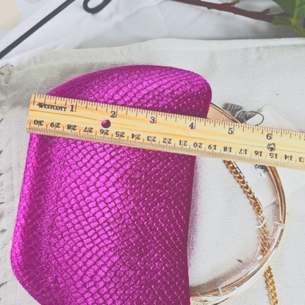 Bag Elegant Pink Velvet cross bag Elegant wear office wear career minimalist - Picture 15 of 16